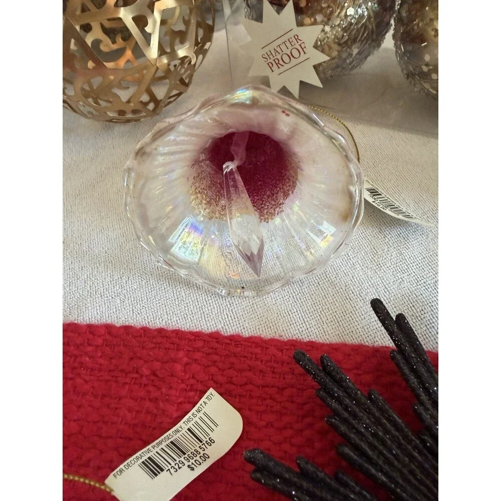 Christmas Hanging Ornaments Gold Black Silver Bauble Bell Star $5.50 ea $100 all